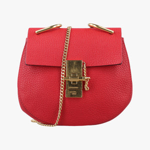 Pre-owned Chloe DREW Red Leather  shoulderbag | stylenewstar