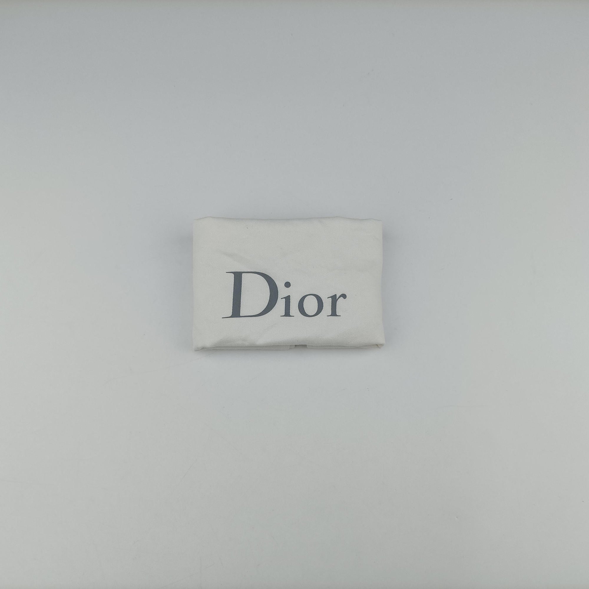 Pre-owned Christian Dior Saddle Navy×Gray Jacquard  shoulderbag | stylenewstar