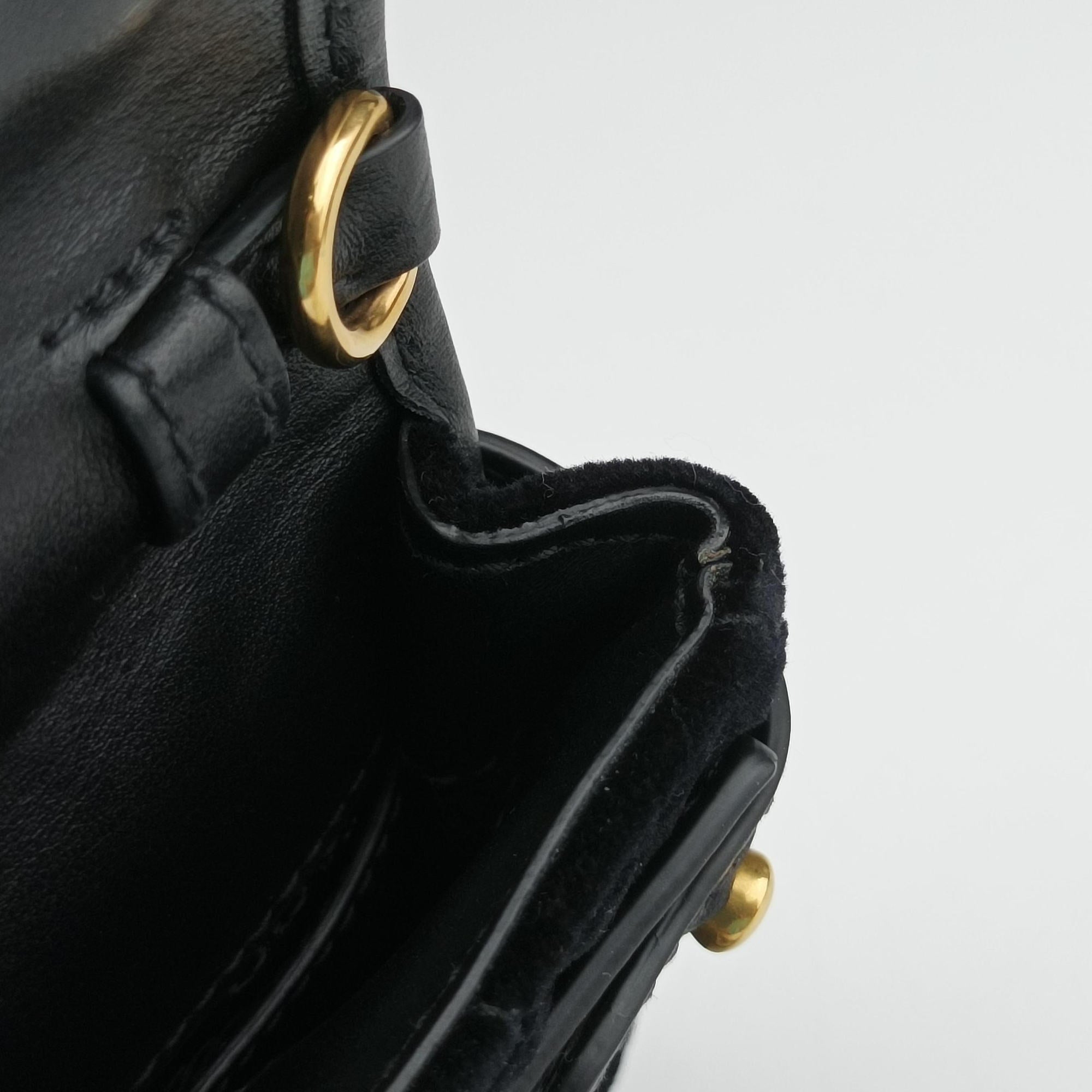 Secondhand Prada Impuntu Velluto Corsaire Black Velvet×Calf Leather  bum bag/waist bag | stylenewstar