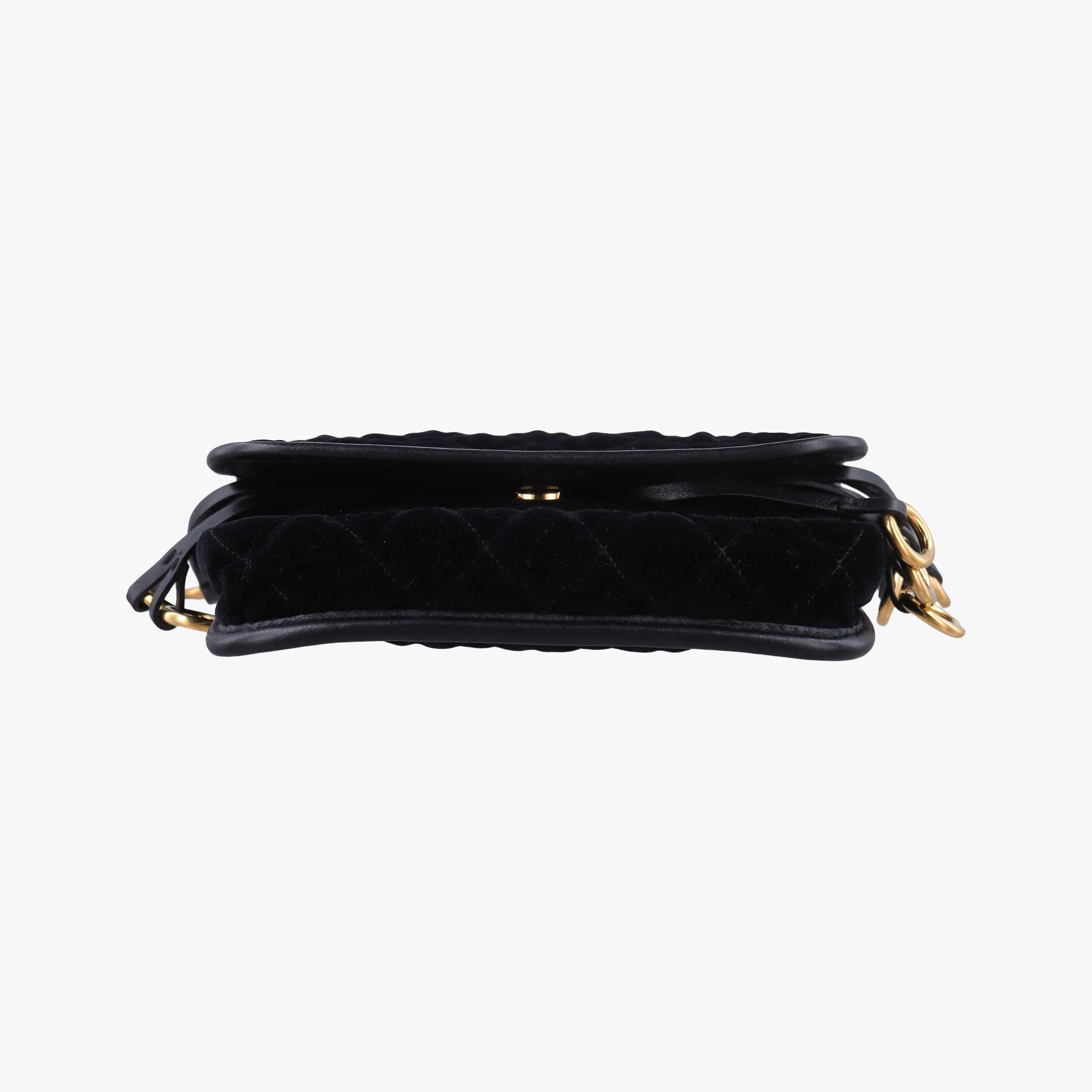 Secondhand Prada Impuntu Velluto Corsaire Black Velvet×Calf Leather  bum bag/waist bag | stylenewstar