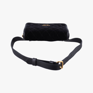 Secondhand Prada Impuntu Velluto Corsaire Black Velvet×Calf Leather  bum bag/waist bag | stylenewstar