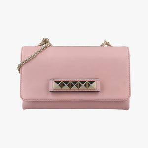 Pre-owned Valentino Rockstud Va Va Voom  Pink Leather  shoulderbag | stylenewstar