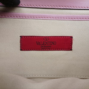 Pre-owned Valentino Rockstud Va Va Voom  Pink Leather  shoulderbag | stylenewstar