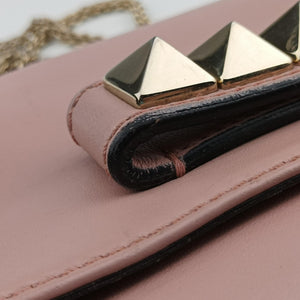 Pre-owned Valentino Rockstud Va Va Voom  Pink Leather  shoulderbag | stylenewstar