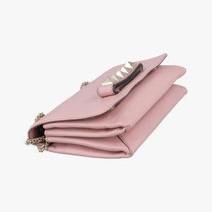 Pre-owned Valentino Rockstud Va Va Voom  Pink Leather  shoulderbag | stylenewstar
