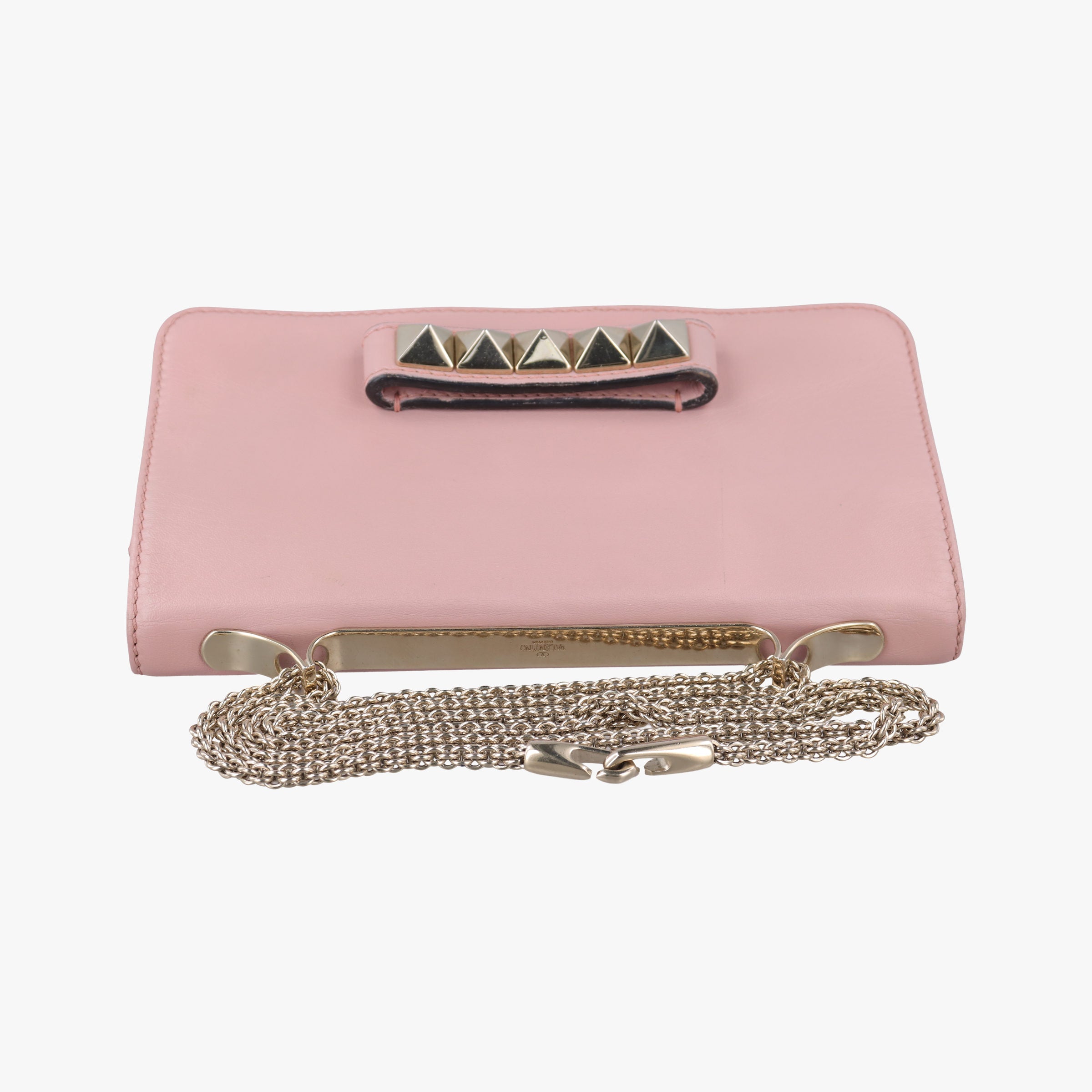 Pre-owned Valentino Rockstud Va Va Voom  Pink Leather  shoulderbag | stylenewstar