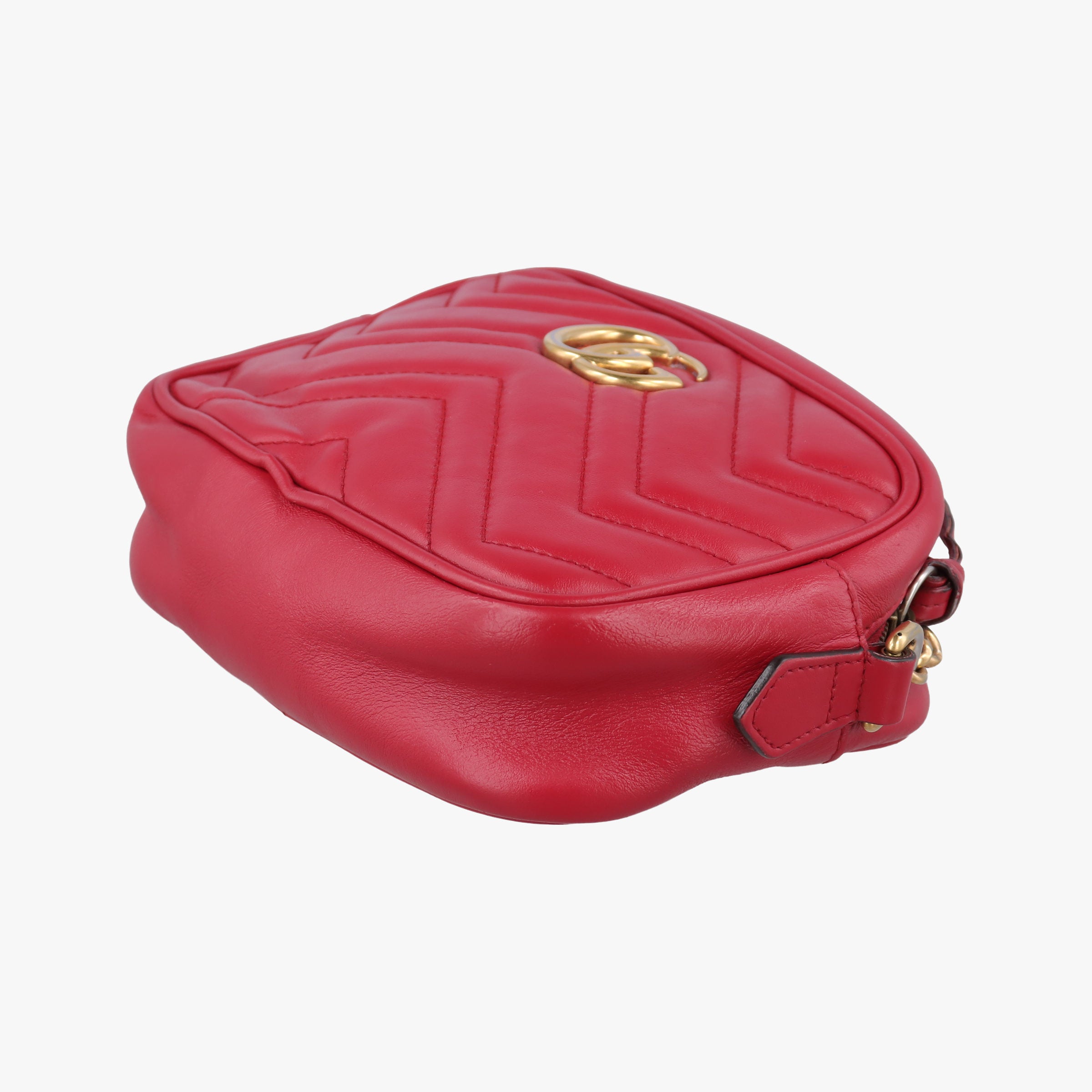 Pre-owned Gucci GG Marmont Red Leather 448065 shoulderbag | stylenewstar