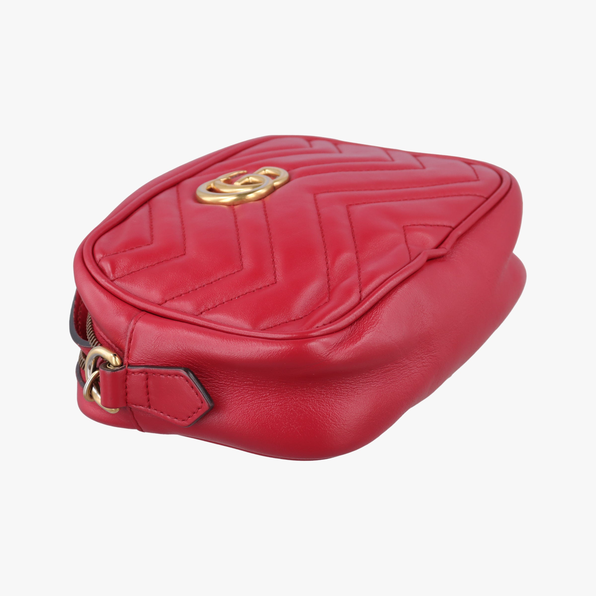 Pre-owned Gucci GG Marmont Red Leather 448065 shoulderbag | stylenewstar