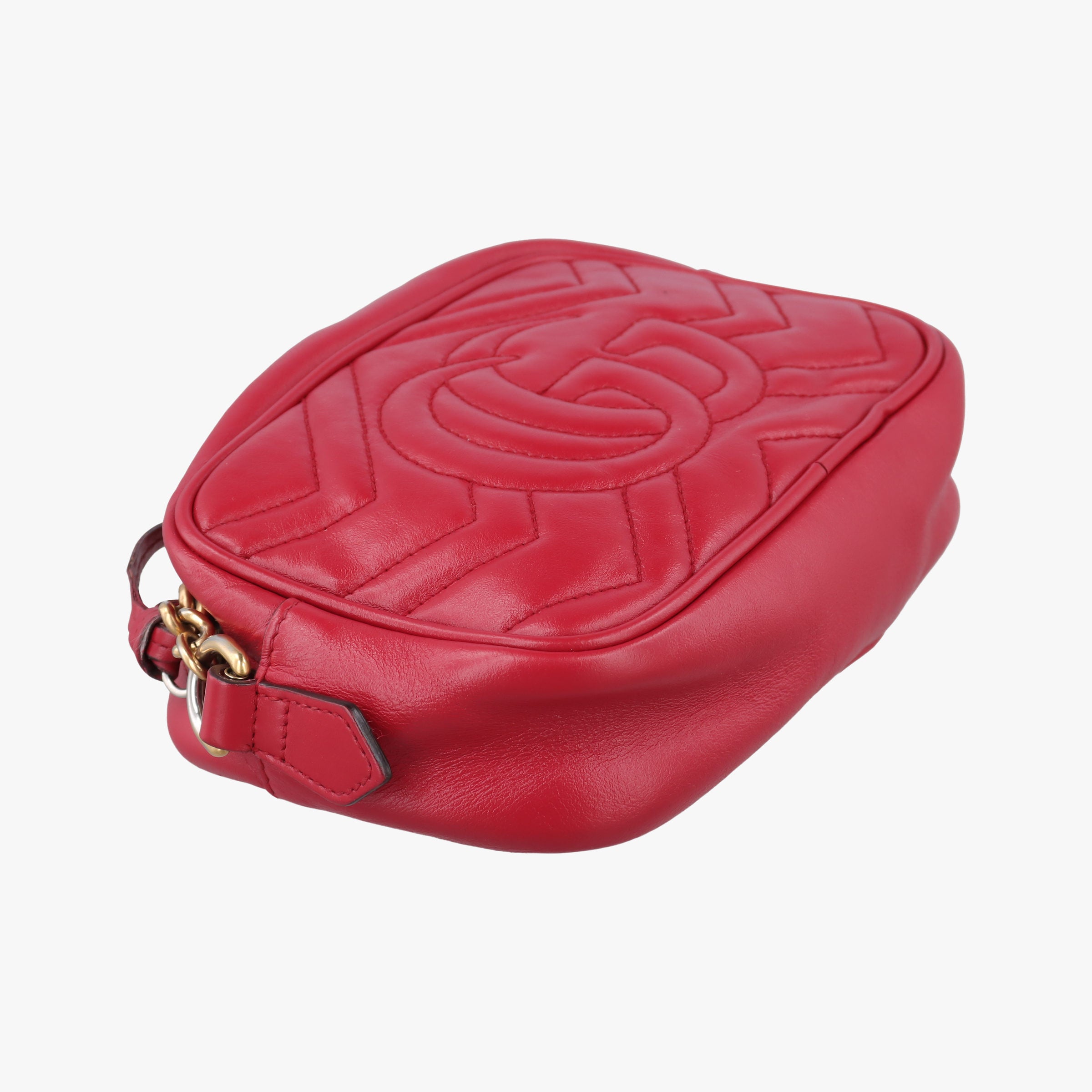 Pre-owned Gucci GG Marmont Red Leather 448065 shoulderbag | stylenewstar