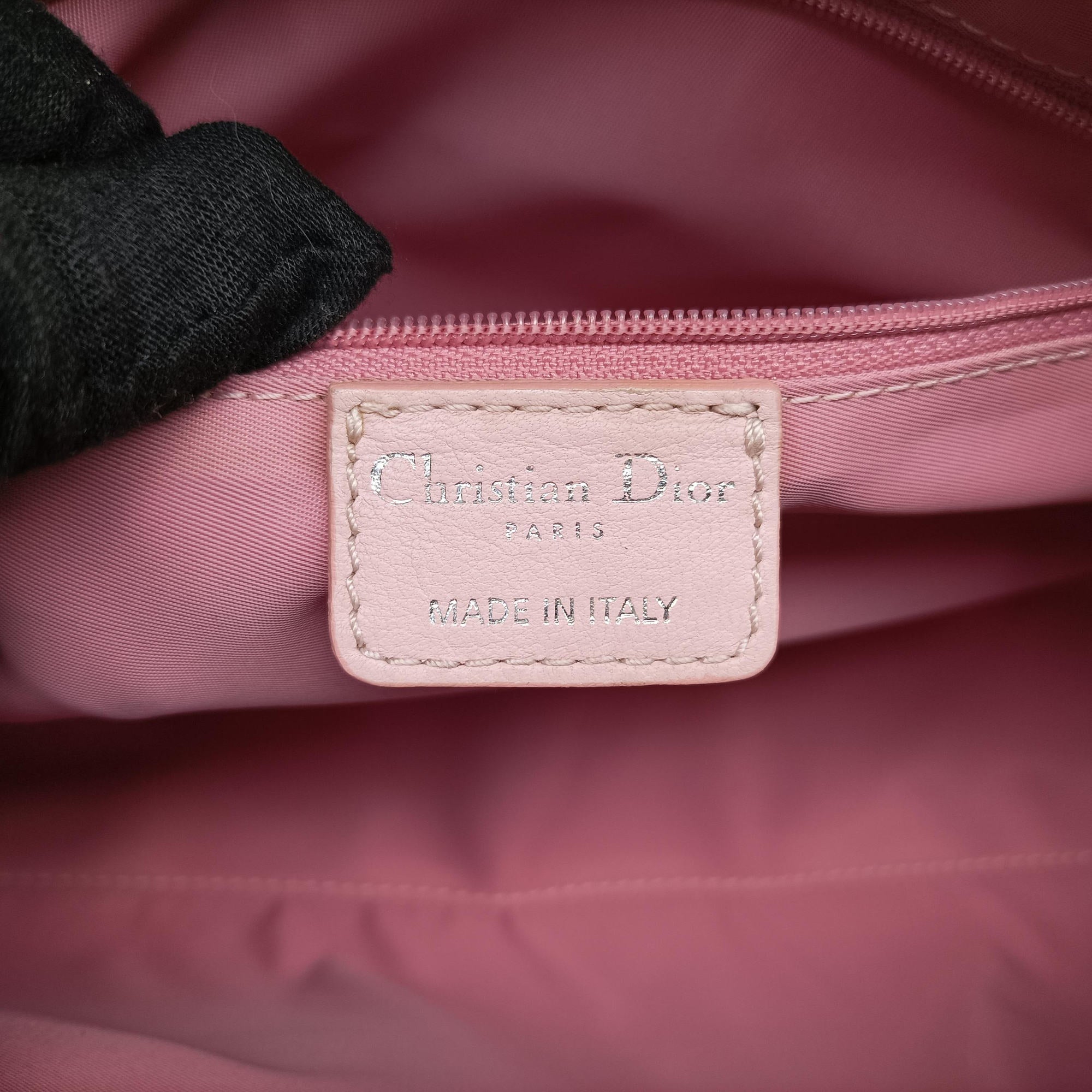 Pre-owned Christian Dior Romantic Trotter Pink pvc coated canvas×Leather  shoulderbag | stylenewstar