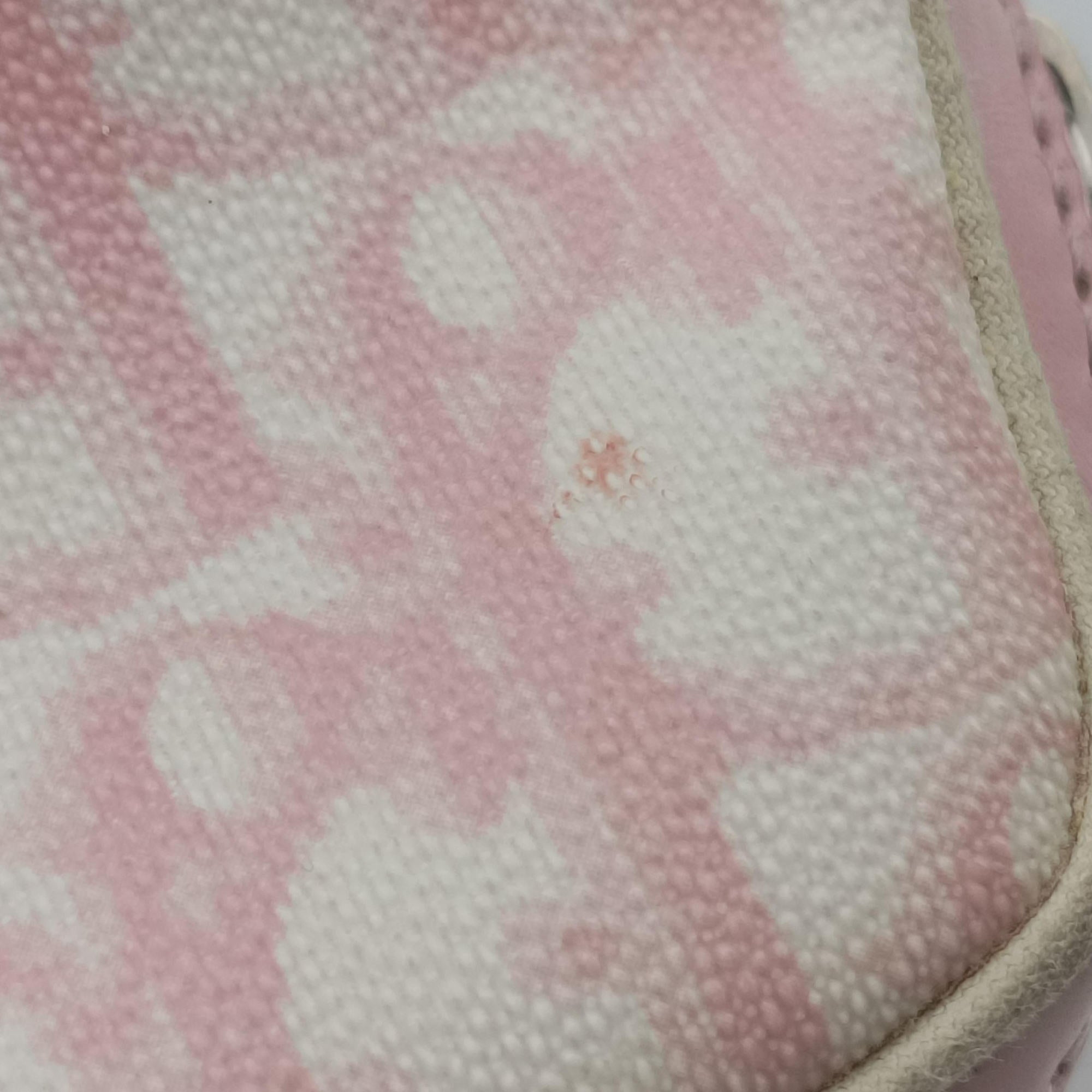 Pre-owned Christian Dior Romantic Trotter Pink pvc coated canvas×Leather  shoulderbag | stylenewstar