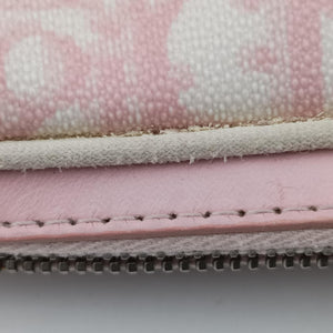 Pre-owned Christian Dior Romantic Trotter Pink pvc coated canvas×Leather  shoulderbag | stylenewstar