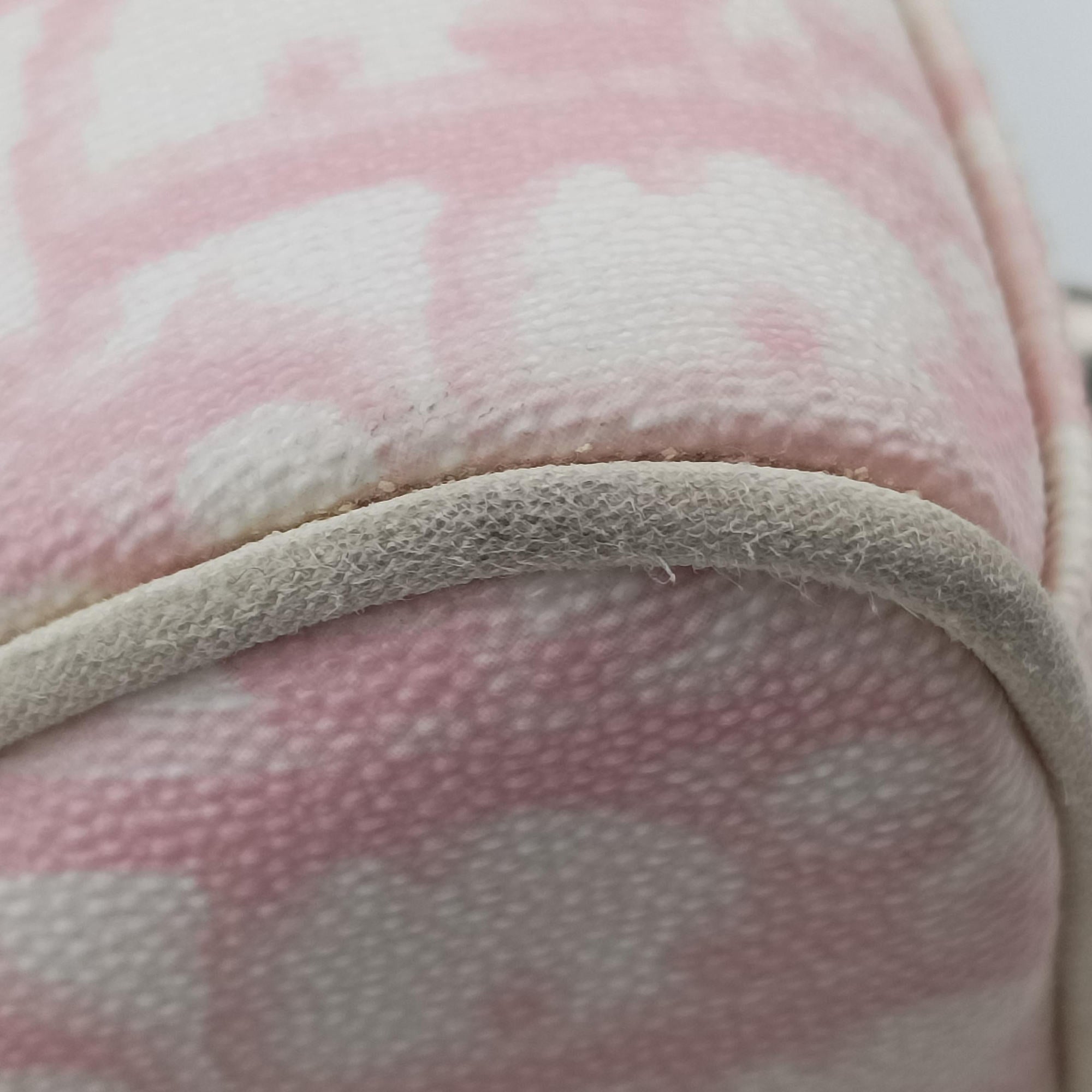 Pre-owned Christian Dior Romantic Trotter Pink pvc coated canvas×Leather  shoulderbag | stylenewstar