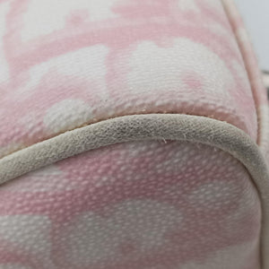 Pre-owned Christian Dior Romantic Trotter Pink pvc coated canvas×Leather  shoulderbag | stylenewstar