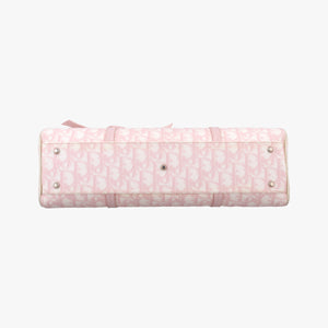 Pre-owned Christian Dior Romantic Trotter Pink pvc coated canvas×Leather  shoulderbag | stylenewstar