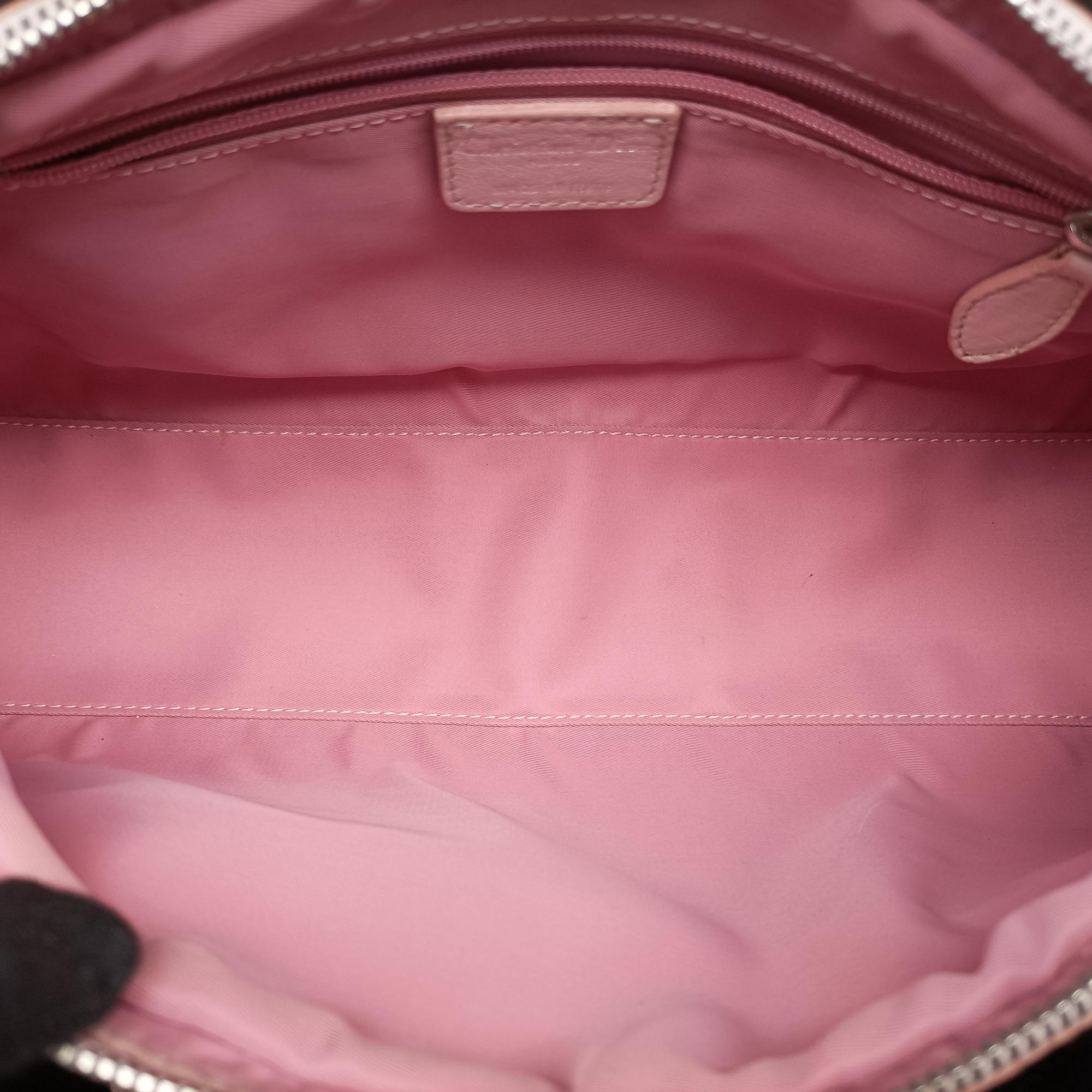 Pre-owned Christian Dior Romantic Trotter Pink pvc coated canvas×Leather  shoulderbag | stylenewstar