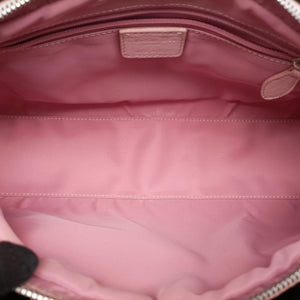 Pre-owned Christian Dior Romantic Trotter Pink pvc coated canvas×Leather  shoulderbag | stylenewstar