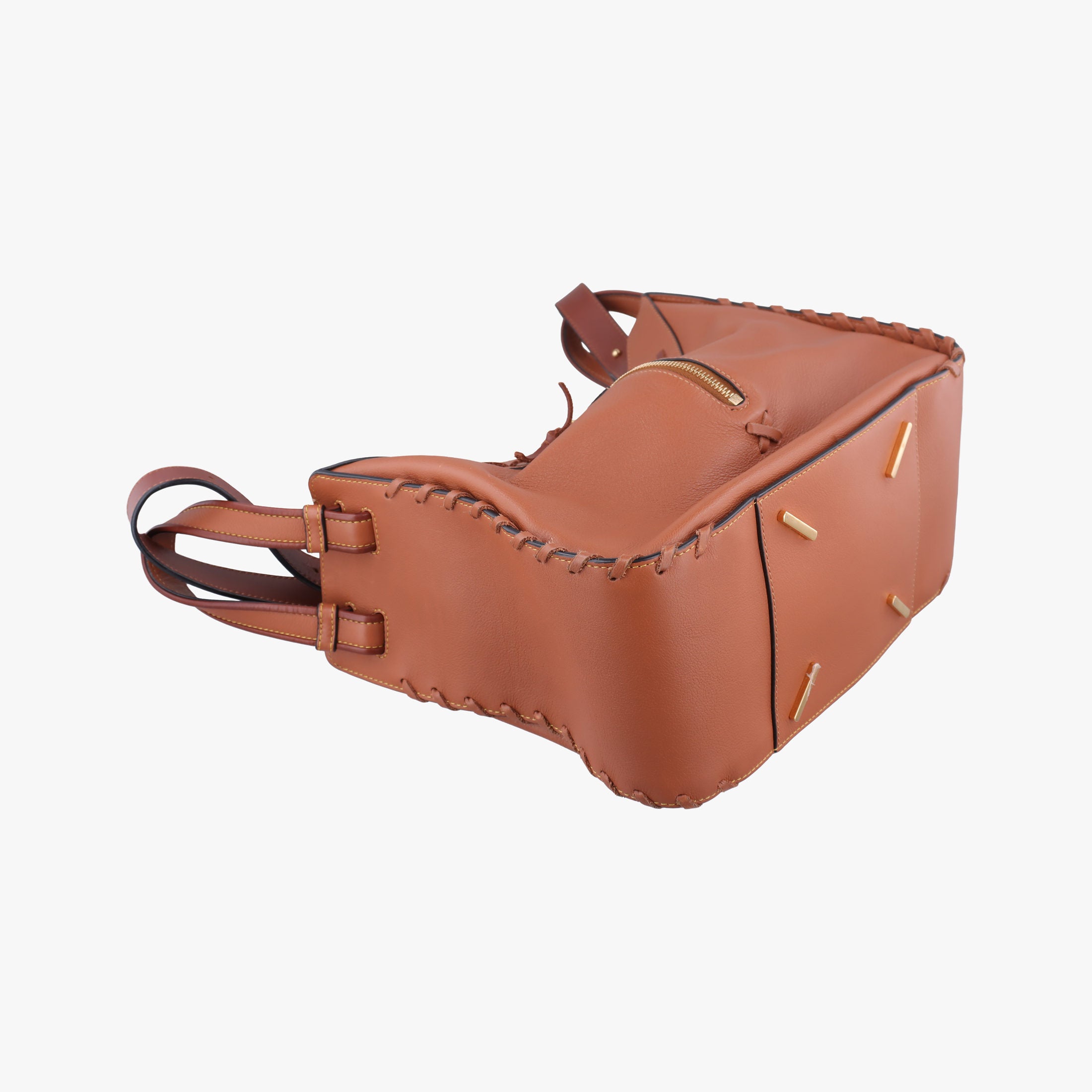 Pre-owned Loewe hammock Brown leather  shoulderbag | stylenewstar