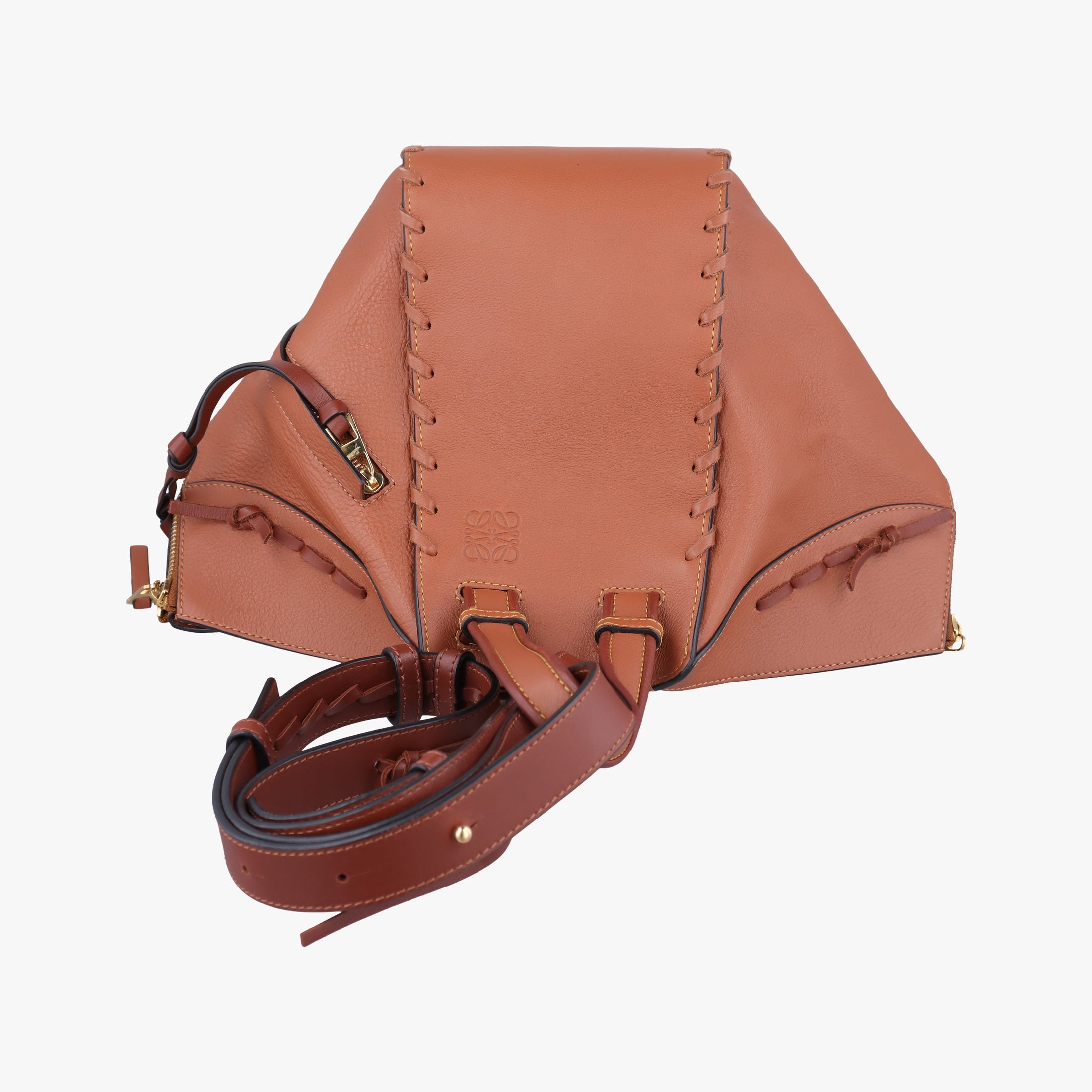 Pre-owned Loewe hammock Brown leather  shoulderbag | stylenewstar