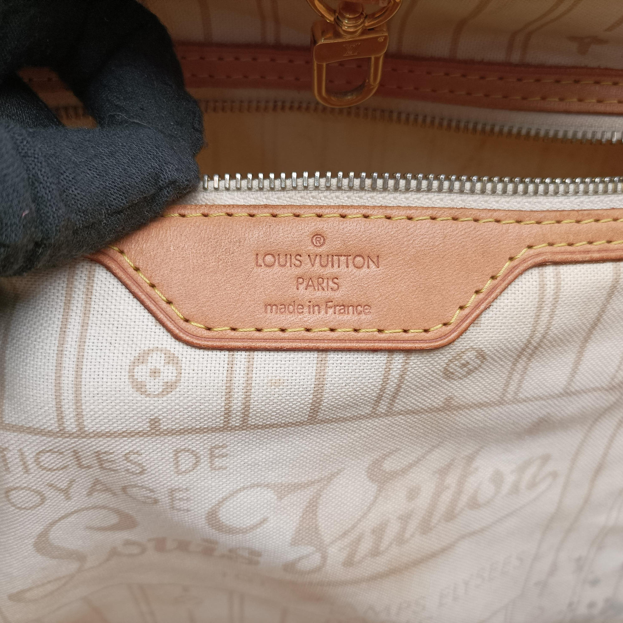 Secondhand Louis Vuitton NEVERFULL GM Azur Damier Canvas N51108 shoulderbag | stylenewstar