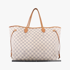 Secondhand Louis Vuitton NEVERFULL GM Azur Damier Canvas N51108 shoulderbag | stylenewstar