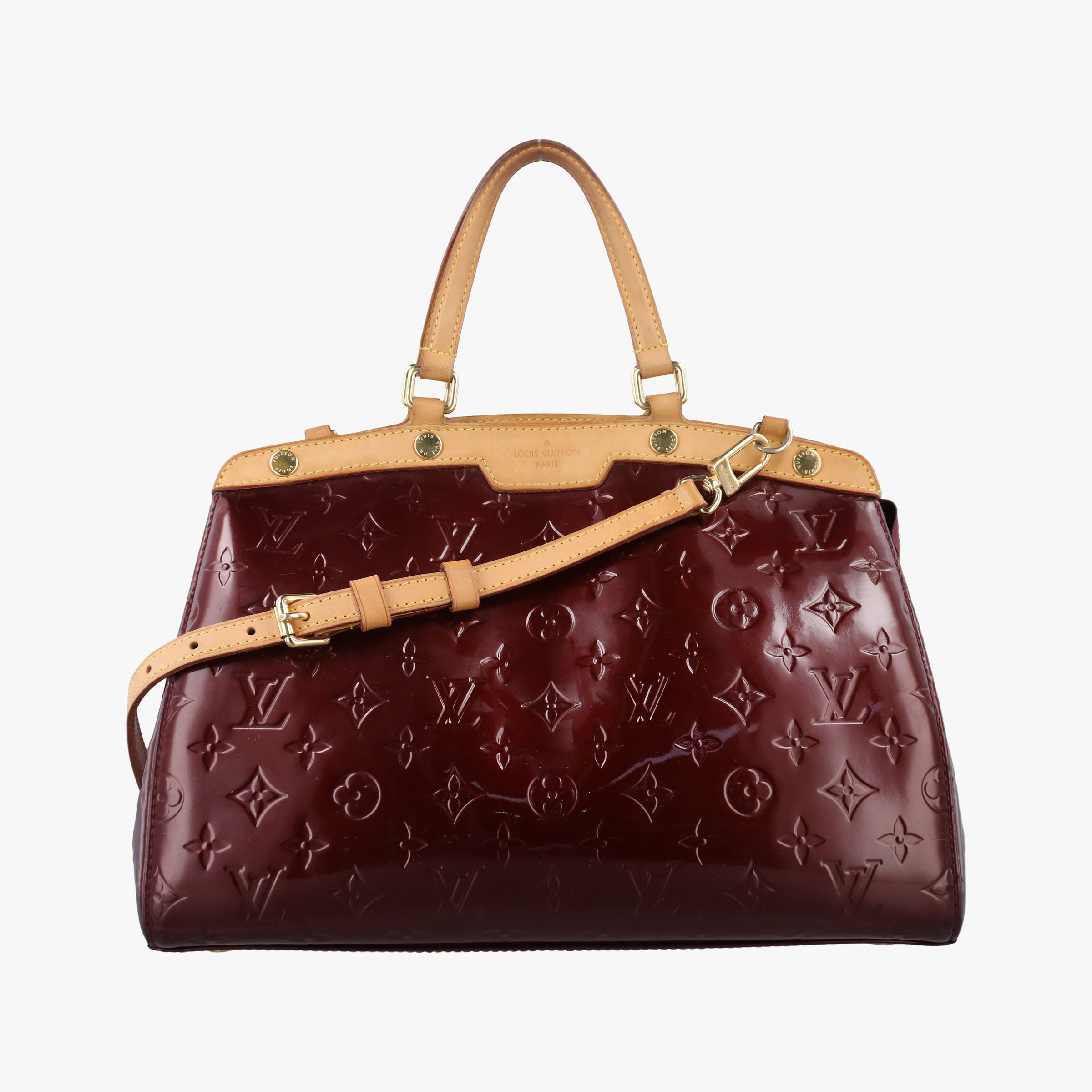 Pre-owned Louis Vuitton Brea MM ROUGE FAUVISTE Vernis M91690 shoulderbag | stylenewstar