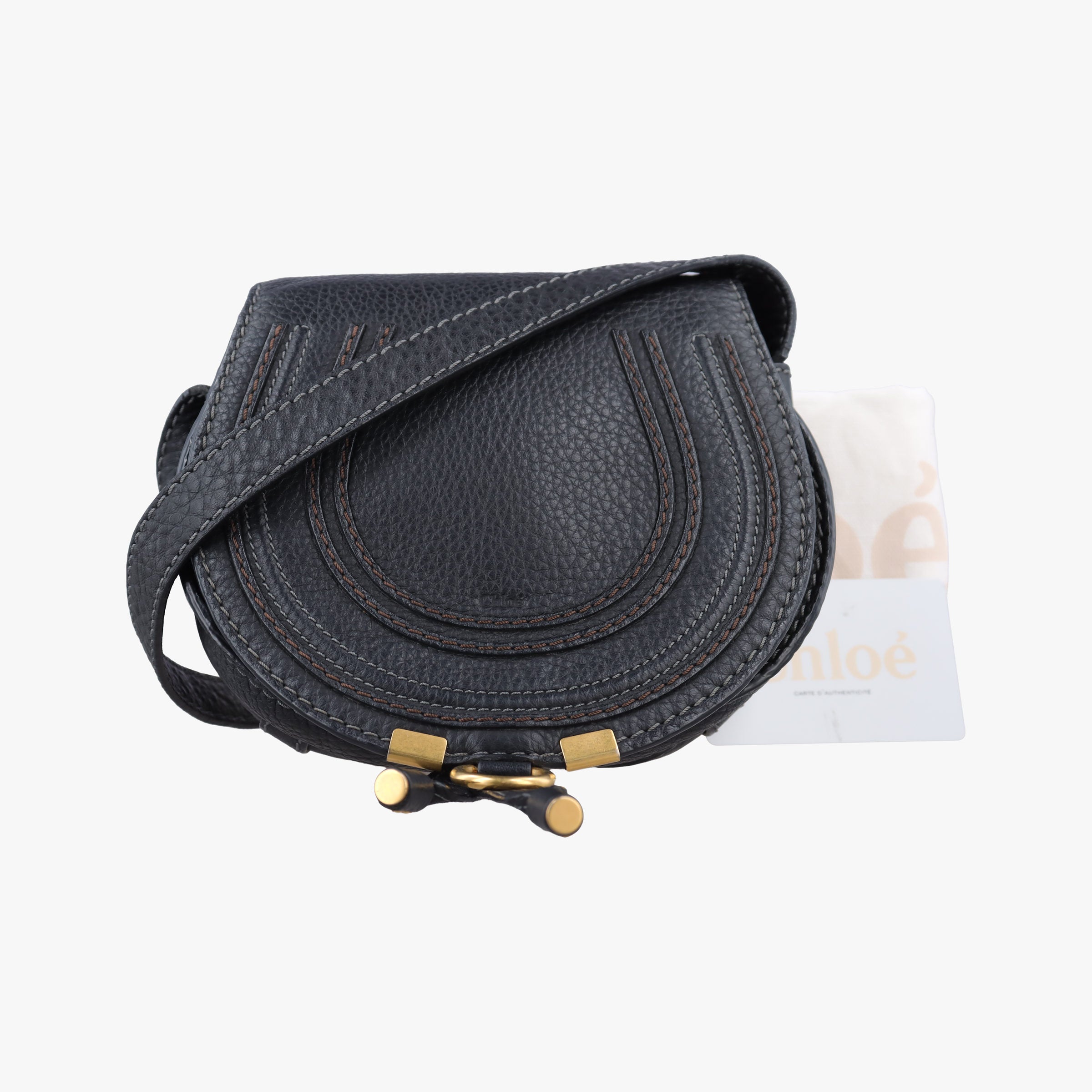 Pre-owned Chloe Mercy Black Leather  shoulderbag | stylenewstar