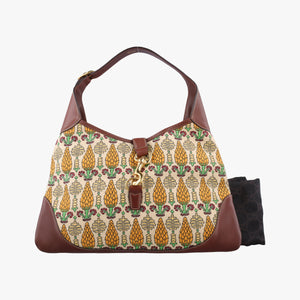 Pre-owned Gucci Jackie O Hobo Brown Canvas×Leather 153029 shoulderbag | stylenewstar