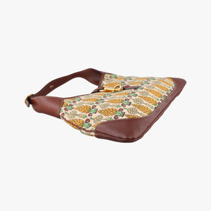 Pre-owned Gucci Jackie O Hobo Brown Canvas×Leather 153029 shoulderbag | stylenewstar