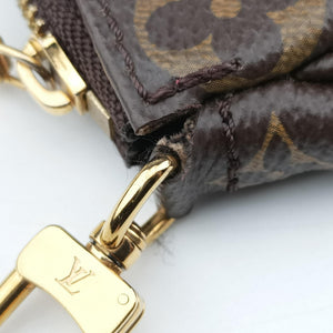 Pre-owned Louis Vuitton MULTI POCHETTE ACCESSOIRES MARRON×khaki Monogram Canvas M44840 shoulderbag | stylenewstar