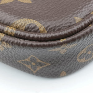 Pre-owned Louis Vuitton MULTI POCHETTE ACCESSOIRES MARRON×khaki Monogram Canvas M44840 shoulderbag | stylenewstar