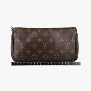 Pre-owned Louis Vuitton MULTI POCHETTE ACCESSOIRES MARRON×khaki Monogram Canvas M44840 shoulderbag | stylenewstar