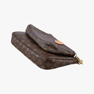 Pre-owned Louis Vuitton MULTI POCHETTE ACCESSOIRES MARRON×khaki Monogram Canvas M44840 shoulderbag | stylenewstar