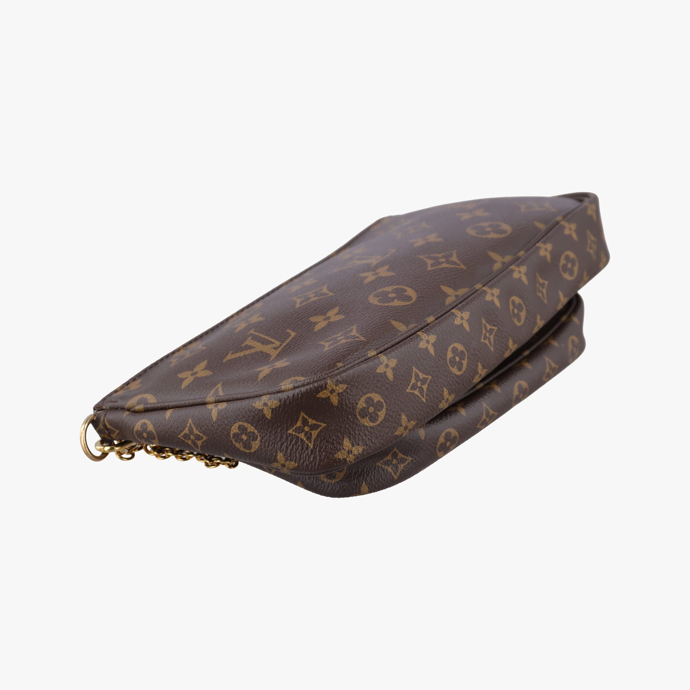 Pre-owned Louis Vuitton MULTI POCHETTE ACCESSOIRES MARRON×khaki Monogram Canvas M44840 shoulderbag | stylenewstar