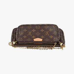 Pre-owned Louis Vuitton MULTI POCHETTE ACCESSOIRES MARRON×khaki Monogram Canvas M44840 shoulderbag | stylenewstar