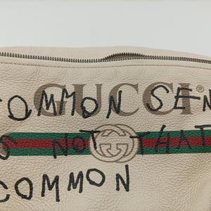 Pre-owned Gucci Print White Leather 493869 bum bag/waist bag | stylenewstar