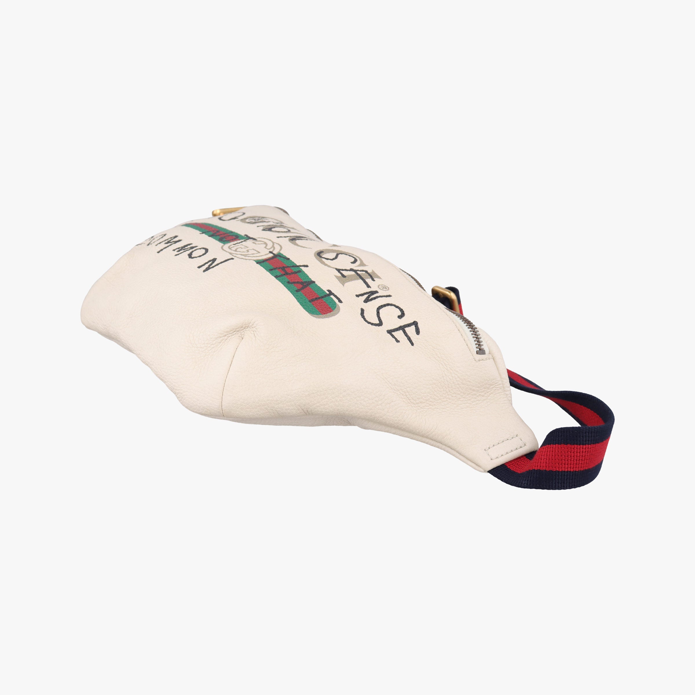 Pre-owned Gucci Print White Leather 493869 bum bag/waist bag | stylenewstar