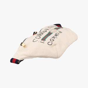 Pre-owned Gucci Print White Leather 493869 bum bag/waist bag | stylenewstar