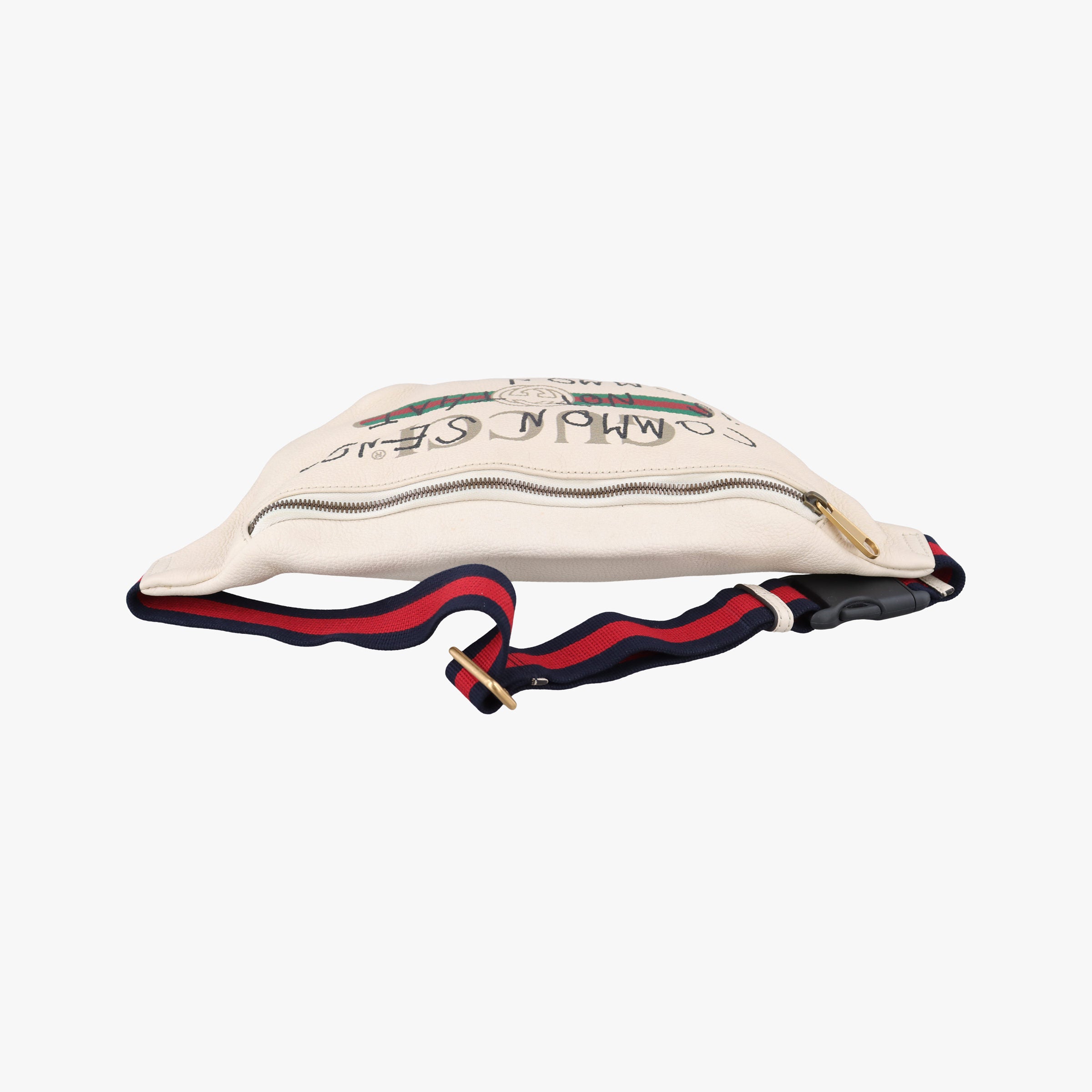 Pre-owned Gucci Print White Leather 493869 bum bag/waist bag | stylenewstar