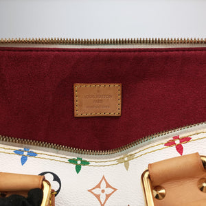 Pre-owned Louis Vuitton Alma GM white Monogram Multicolor M40441 handbag | stylenewstar