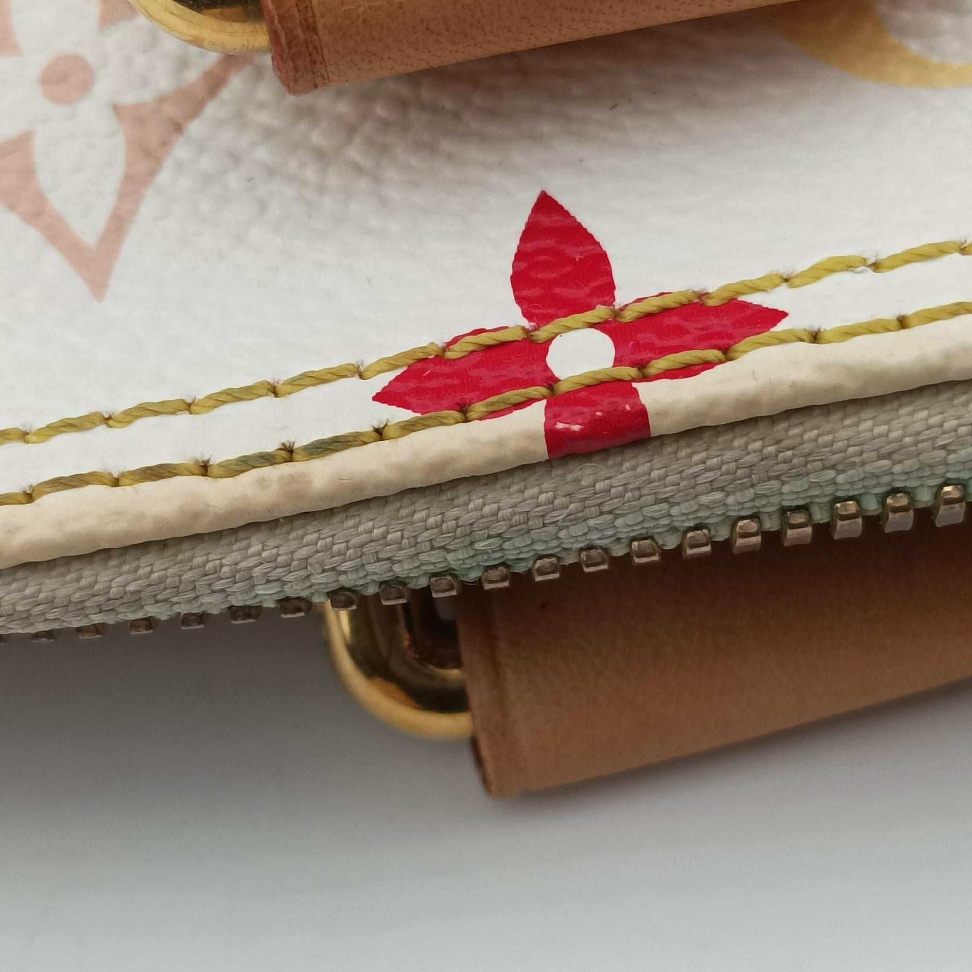 Pre-owned Louis Vuitton Alma GM white Monogram Multicolor M40441 handbag | stylenewstar