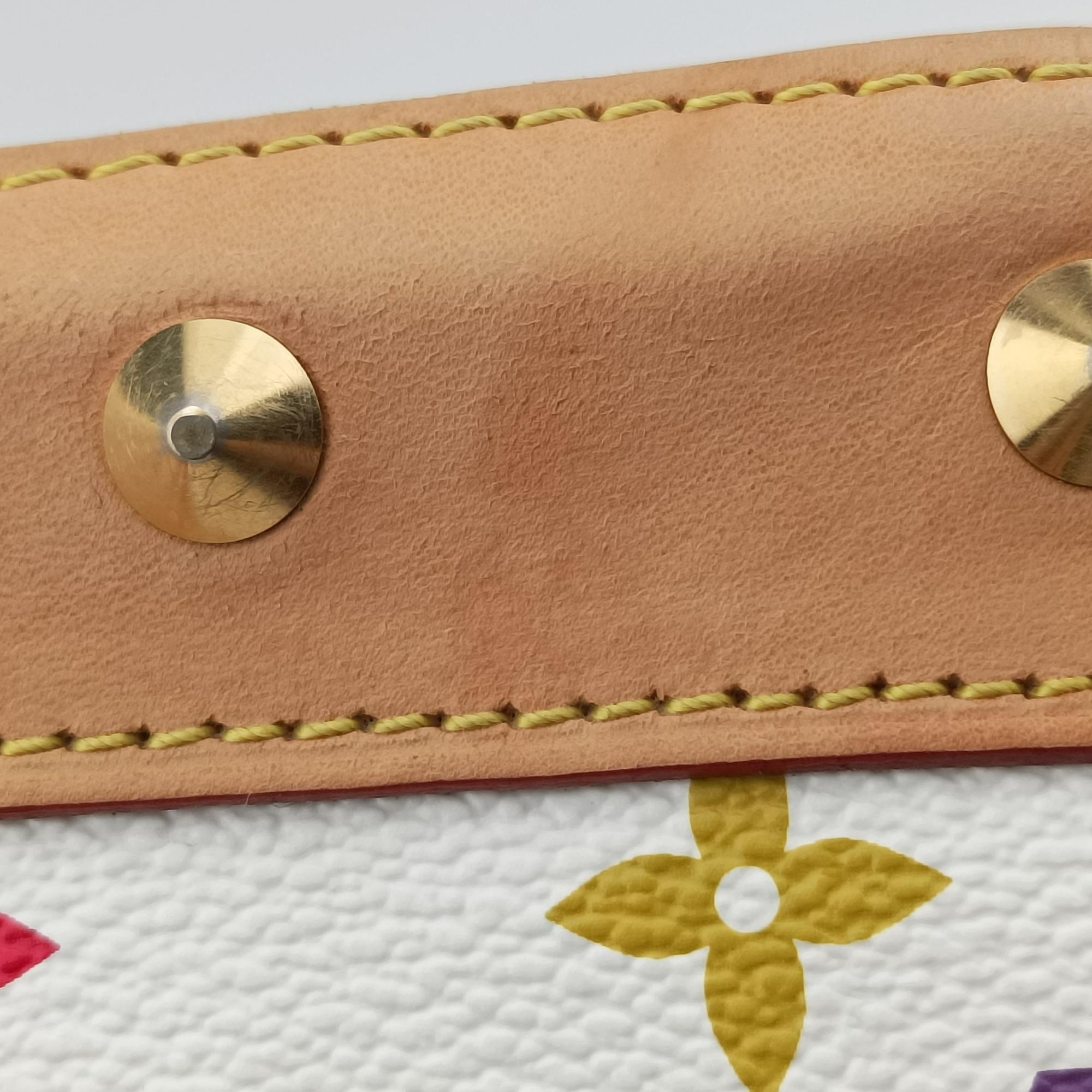 Pre-owned Louis Vuitton Alma GM white Monogram Multicolor M40441 handbag | stylenewstar