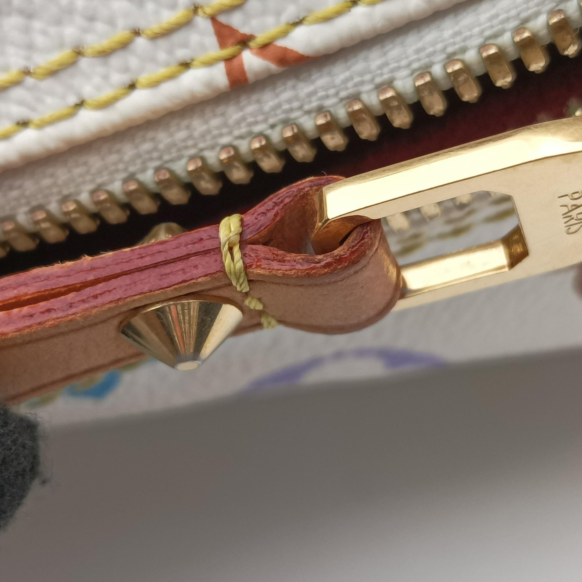 Pre-owned Louis Vuitton Alma GM white Monogram Multicolor M40441 handbag | stylenewstar