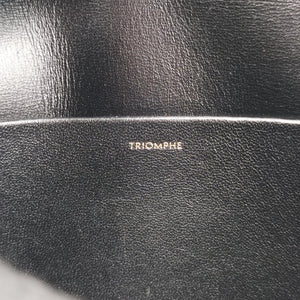 Pre-owned Celine Teen Triomphe Black Leather  shoulderbag | stylenewstar