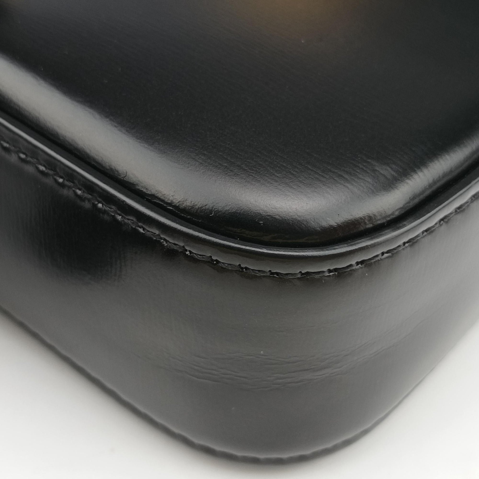Pre-owned Celine Teen Triomphe Black Leather  shoulderbag | stylenewstar