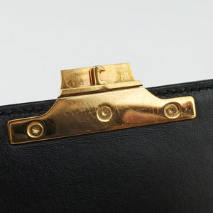 Pre-owned Celine Teen Triomphe Black Leather  shoulderbag | stylenewstar