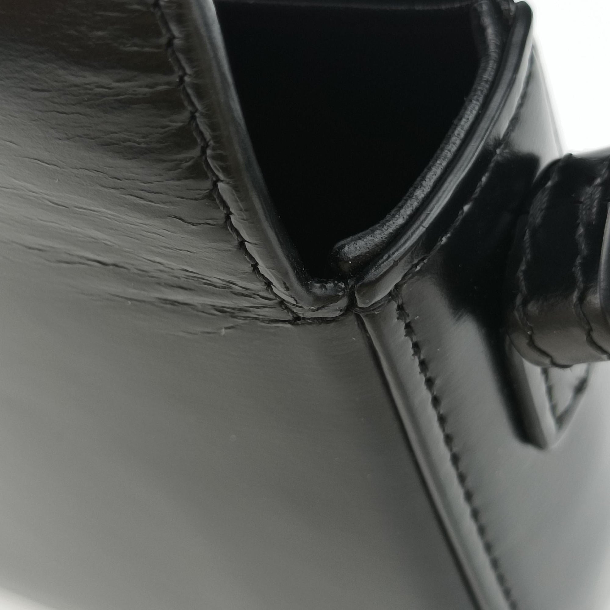 Pre-owned Celine Teen Triomphe Black Leather  shoulderbag | stylenewstar