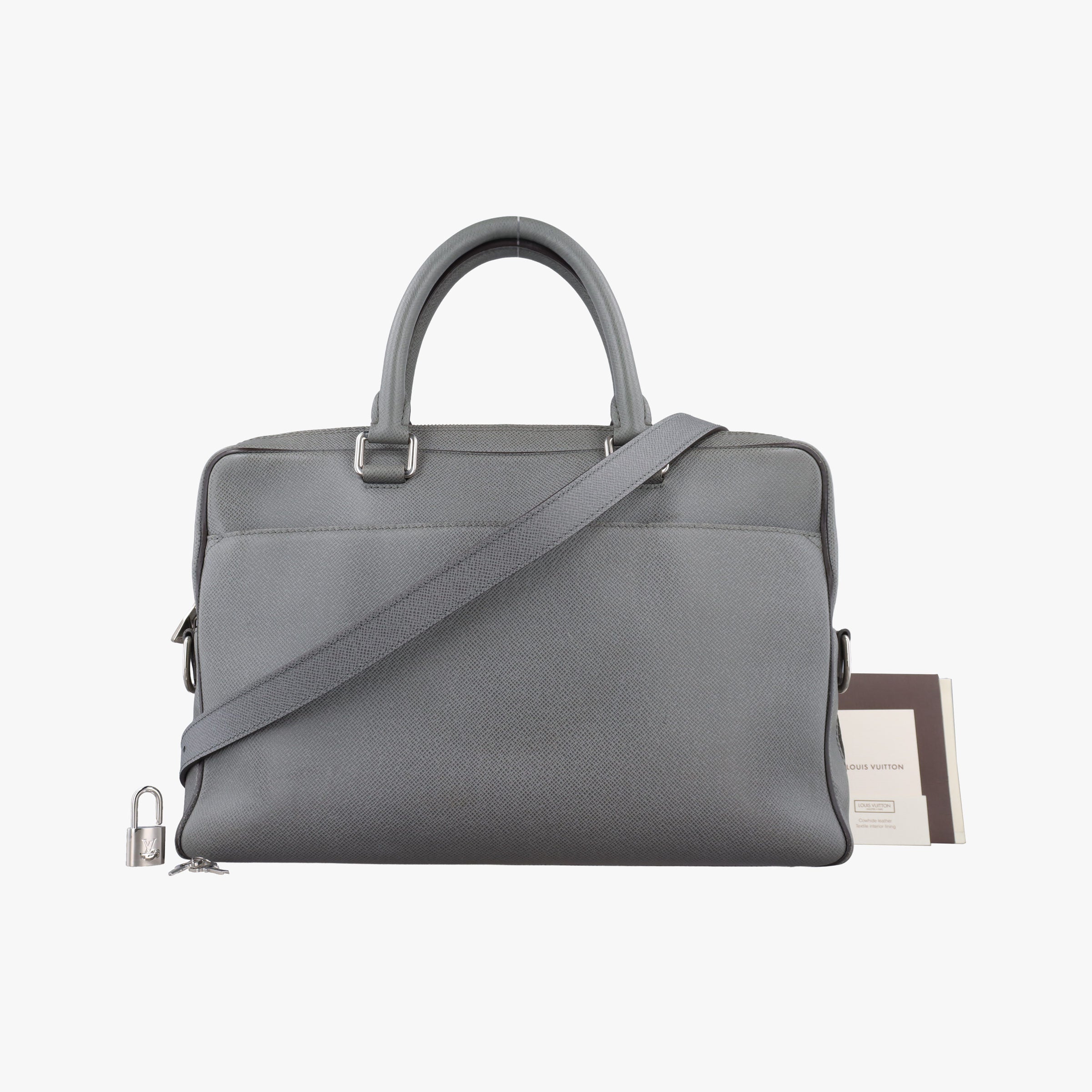 Pre-owned Louis Vuitton Porto Document Business MM Glacier Taiga M32952 handbag | stylenewstar