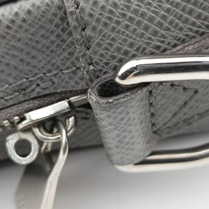 Pre-owned Louis Vuitton Porto Document Business MM Glacier Taiga M32952 handbag | stylenewstar