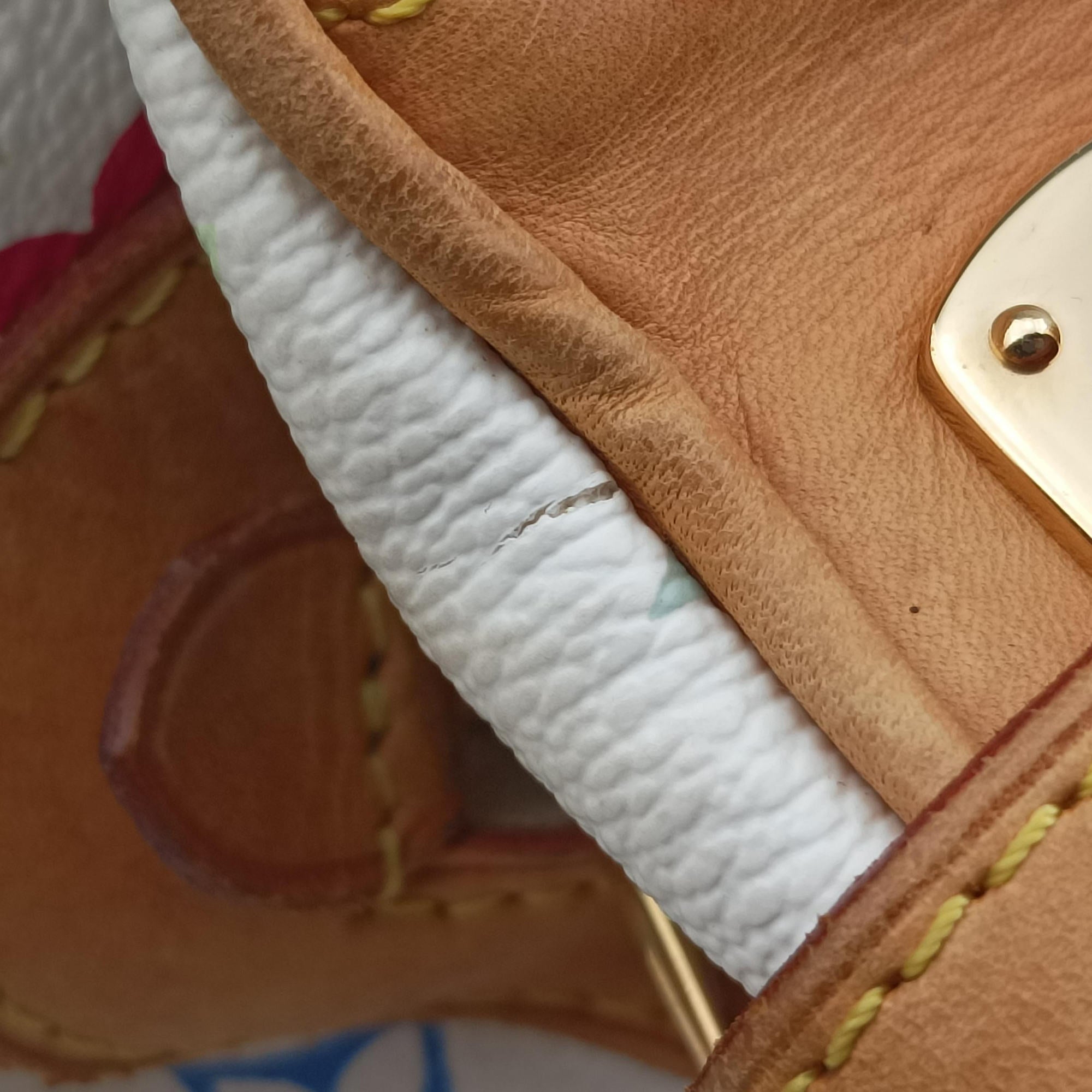 Pre-owned Louis Vuitton CLAUDIA white Monogram Multicolor M40193 shoulderbag | stylenewstar